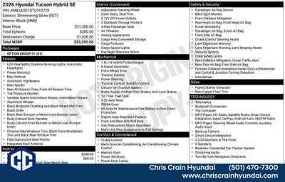 2026 Hyundai TUCSON HYBRID SE