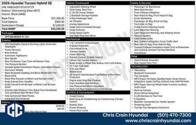 2026 Hyundai TUCSON HYBRID SE