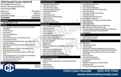 2026 Hyundai TUCSON HYBRID SE