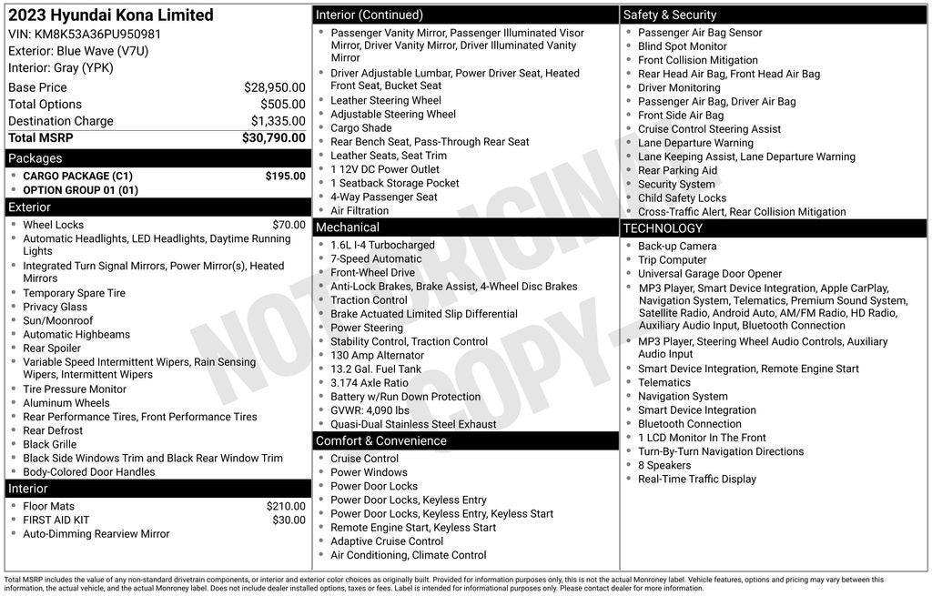 2023 Hyundai KONA Limited