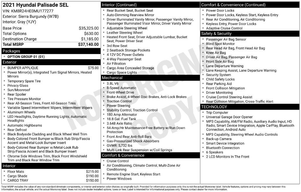 2021 Hyundai PALISADE SEL