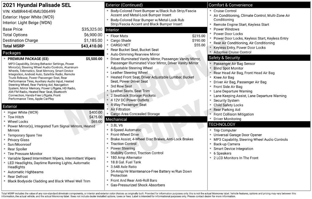 2021 Hyundai PALISADE SEL