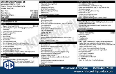 2026 Hyundai PALISADE SE FWD