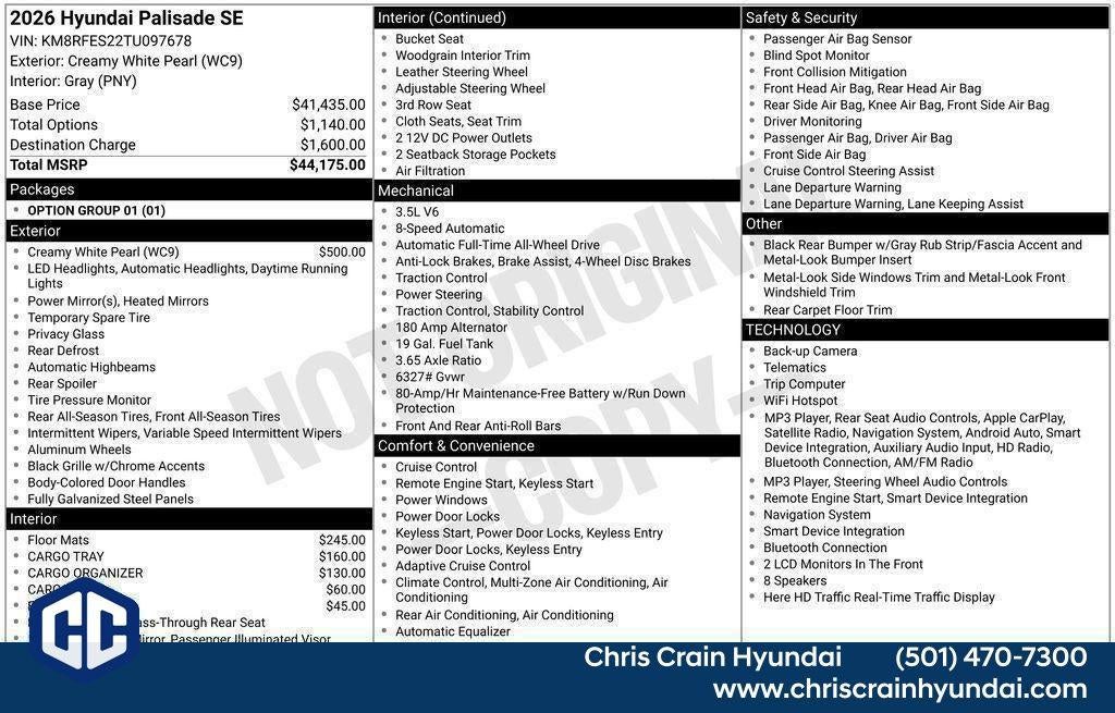 2026 Hyundai PALISADE SE AWD