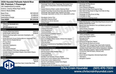 2026 Hyundai PALISADE HYBRID Blue SEL Premium 7P