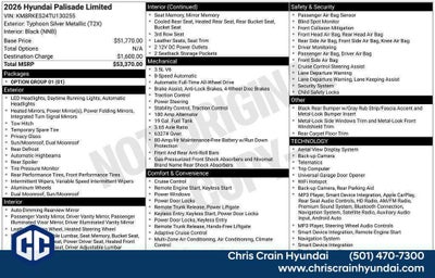 2026 Hyundai PALISADE Limited AWD