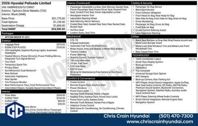 2026 Hyundai PALISADE Limited AWD