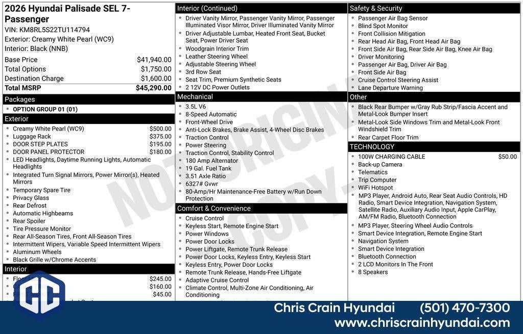2026 Hyundai PALISADE SEL FWD