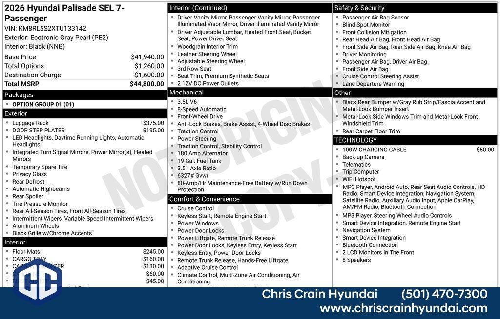 2026 Hyundai PALISADE SEL FWD