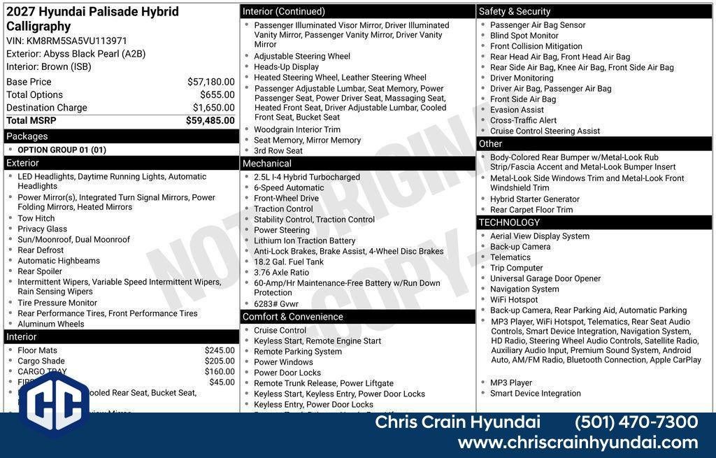 2027 Hyundai PALISADE HYBRID Calligraphy