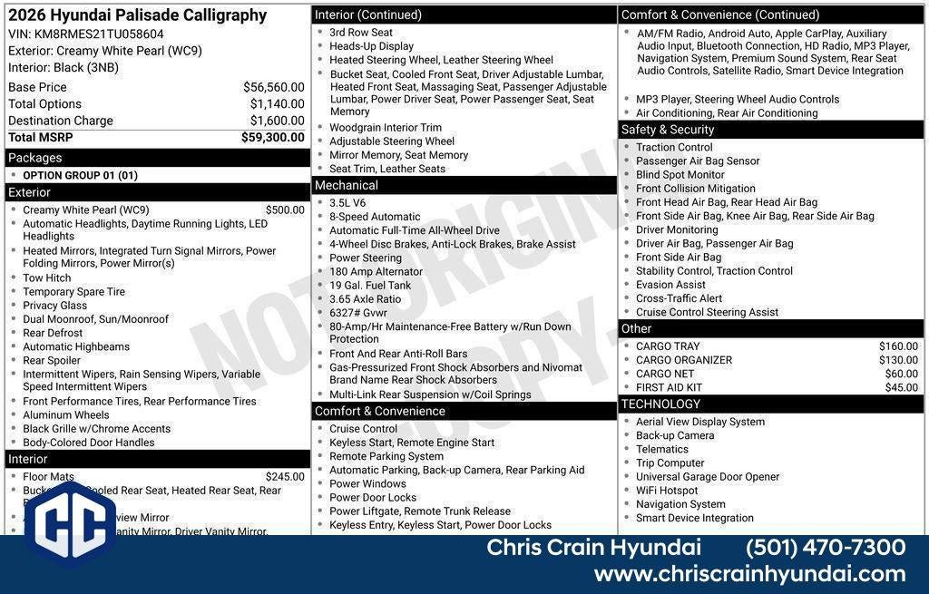 2026 Hyundai PALISADE Calligraphy AWD