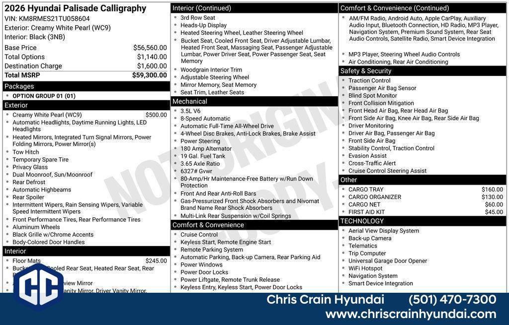2026 Hyundai PALISADE Calligraphy AWD