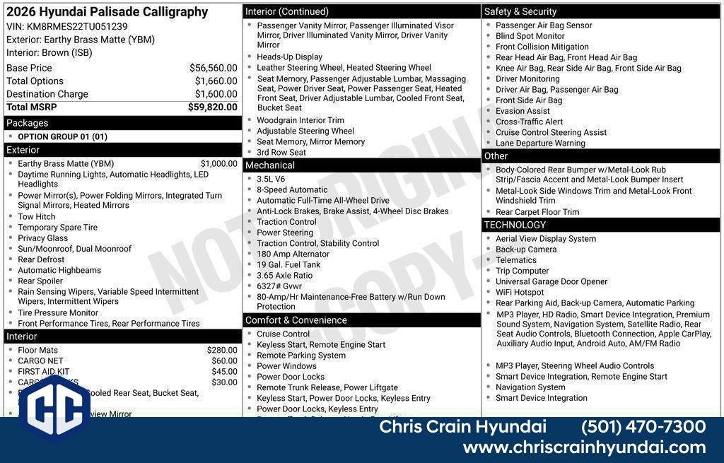2026 Hyundai PALISADE Calligraphy AWD