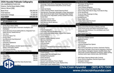 2026 Hyundai PALISADE Calligraphy AWD