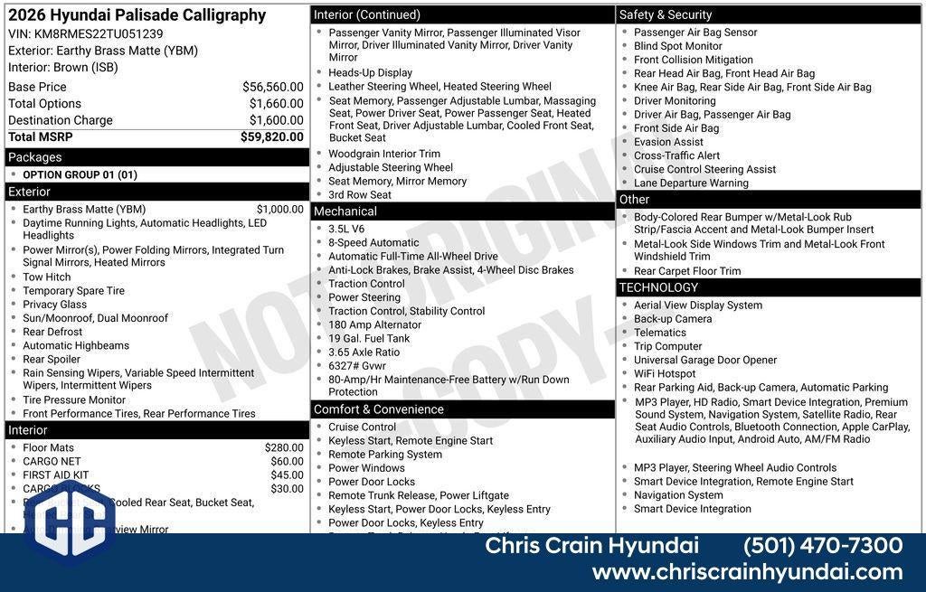 2026 Hyundai PALISADE Calligraphy AWD