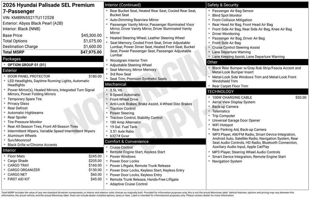 2026 Hyundai PALISADE SEL Premium FWD