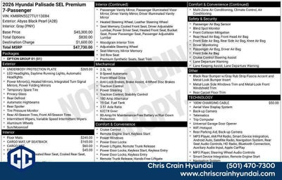 2026 Hyundai PALISADE SEL Premium FWD