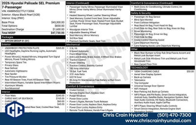 2026 Hyundai PALISADE SEL Premium FWD