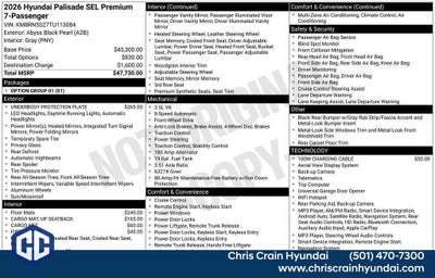 2026 Hyundai PALISADE SEL Premium FWD