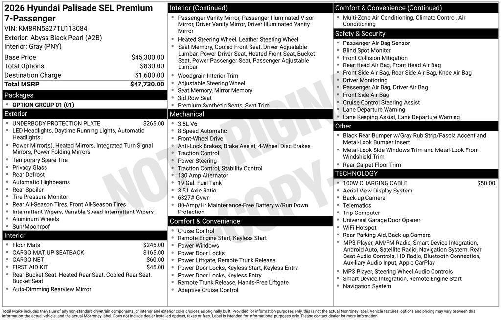 2026 Hyundai PALISADE SEL Premium FWD