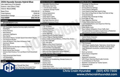 2026 Hyundai SONATA HYBRID Blue