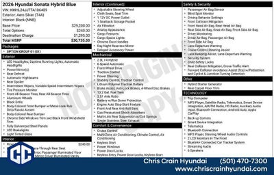 2026 Hyundai SONATA HYBRID Blue