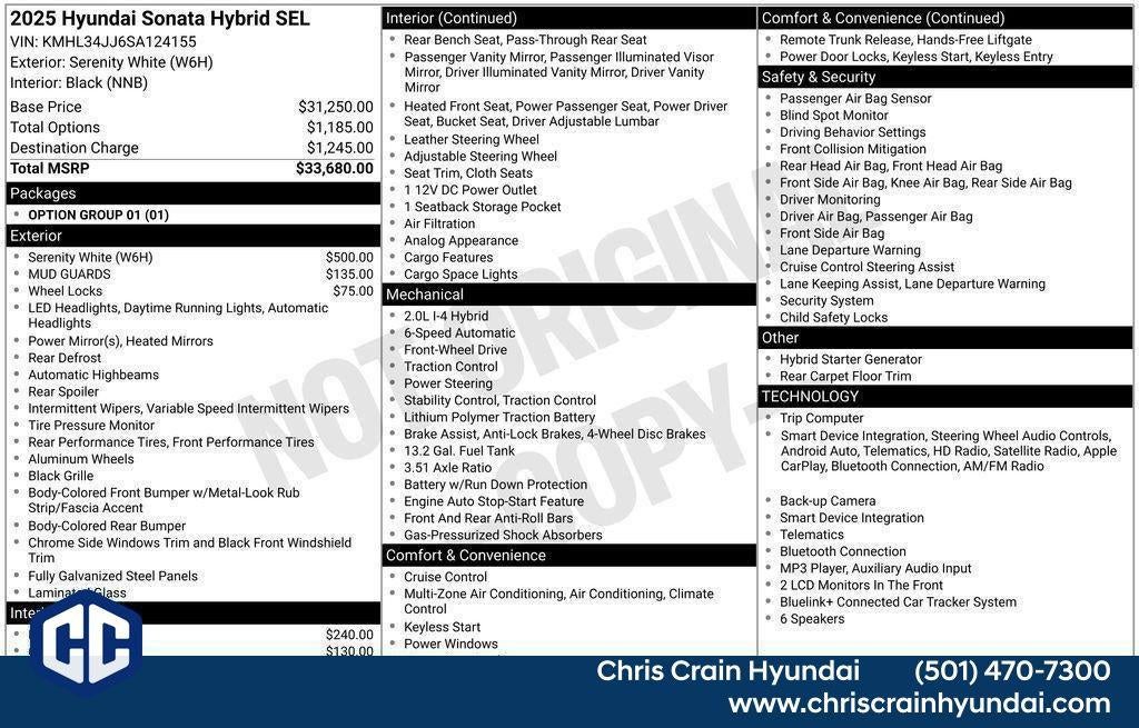 2025 Hyundai SONATA HYBRID SEL