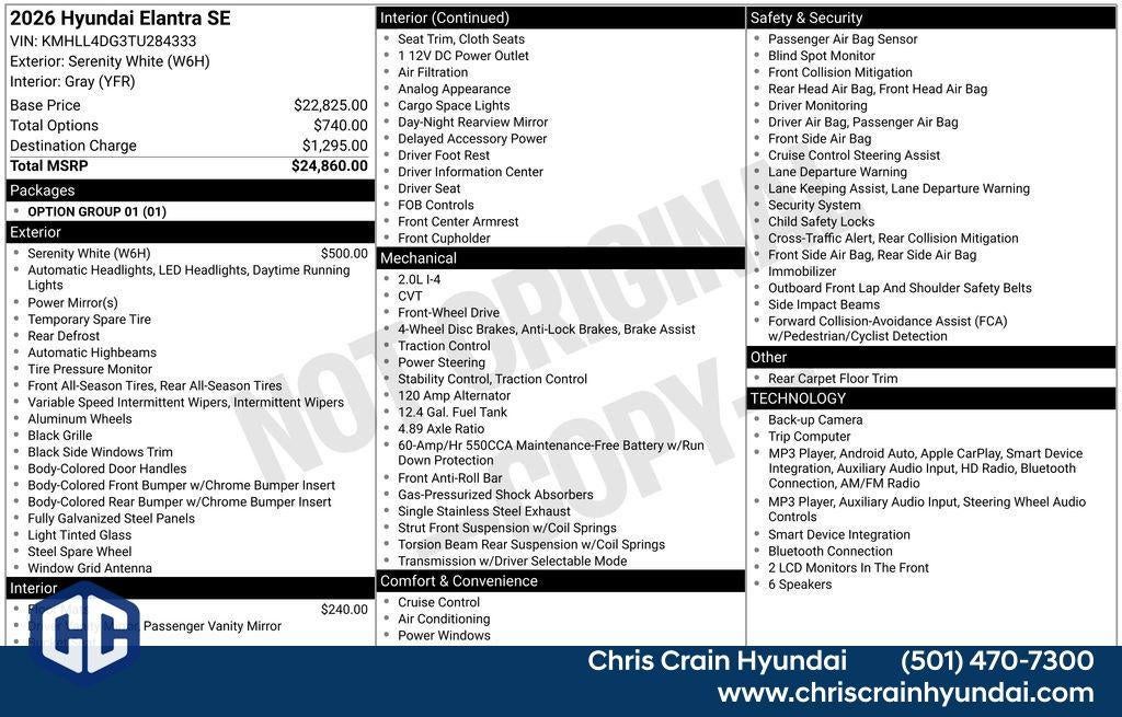 2026 Hyundai ELANTRA SE