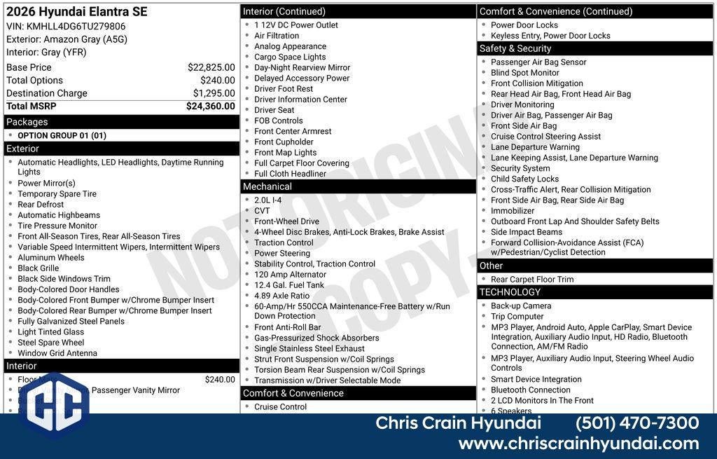 2026 Hyundai ELANTRA SE