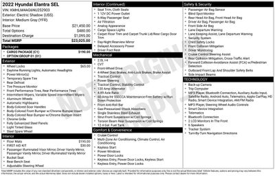 2022 Hyundai ELANTRA SEL