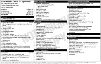 2026 Hyundai ELANTRA SEL Sport Plus
