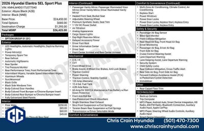 2026 Hyundai ELANTRA SEL Sport Plus