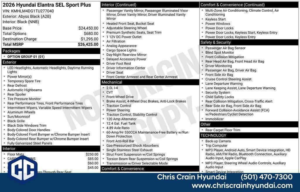 2026 Hyundai ELANTRA SEL Sport Plus