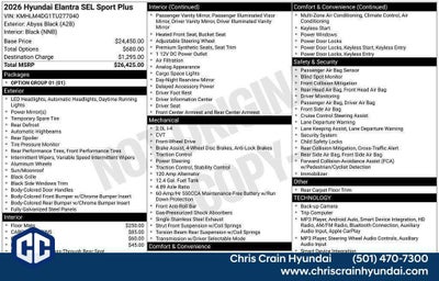 2026 Hyundai ELANTRA SEL Sport Plus