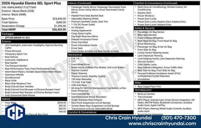 2026 Hyundai ELANTRA SEL Sport Plus