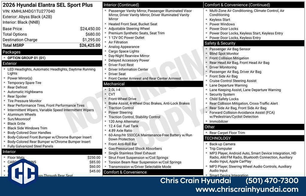 2026 Hyundai ELANTRA SEL Sport Plus