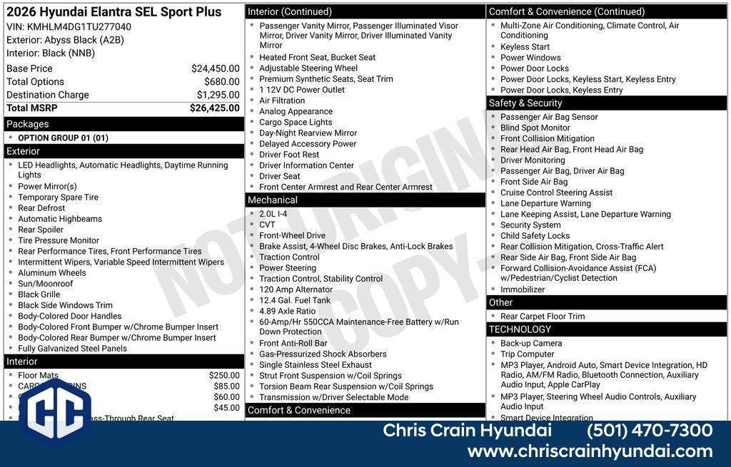 2026 Hyundai ELANTRA SEL Sport Plus