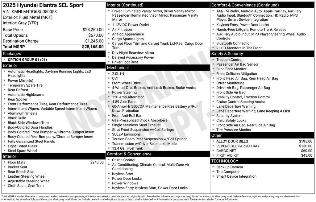 2025 Hyundai ELANTRA SEL Sport