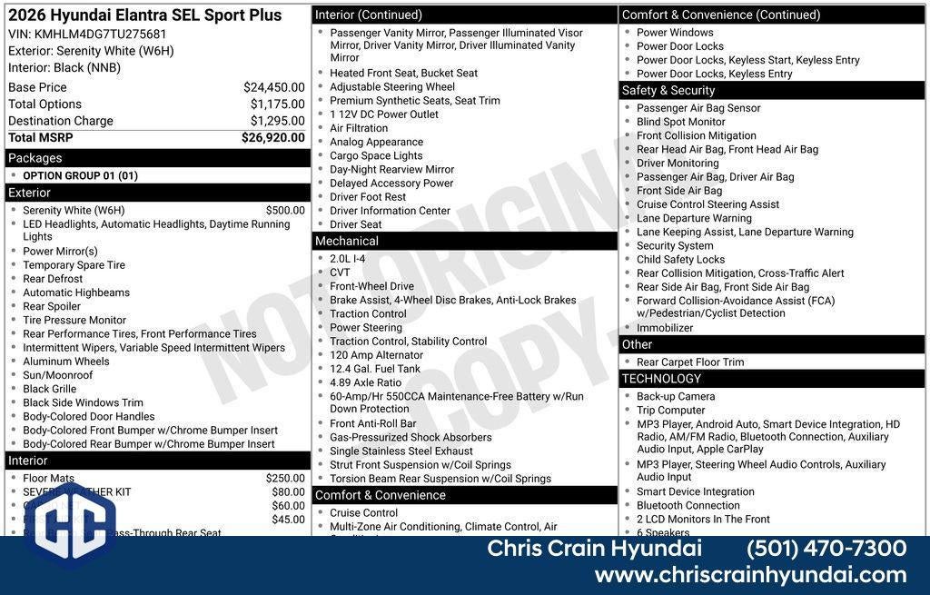 2026 Hyundai ELANTRA SEL Sport