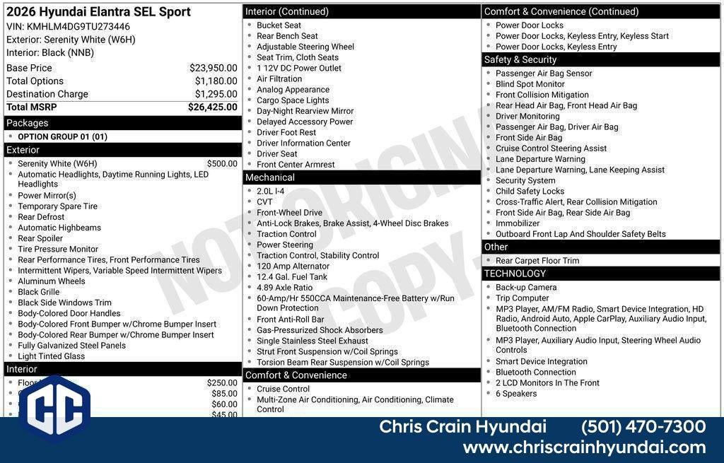 2026 Hyundai ELANTRA SEL Sport