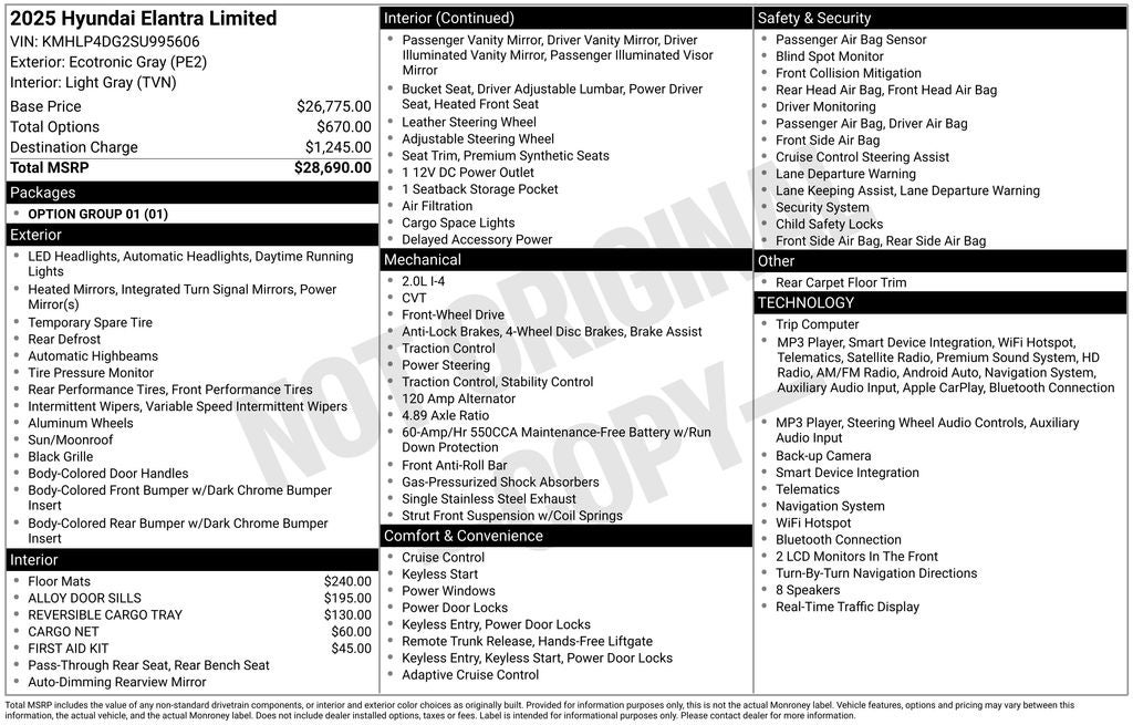 2025 Hyundai ELANTRA Limited