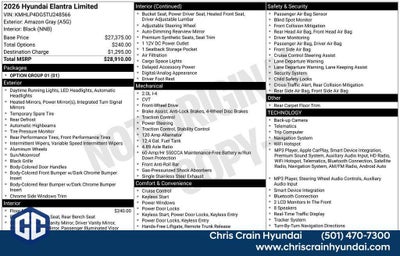 2026 Hyundai ELANTRA Limited