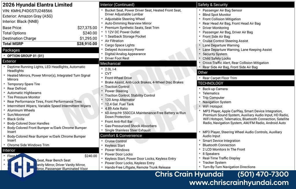 2026 Hyundai ELANTRA Limited