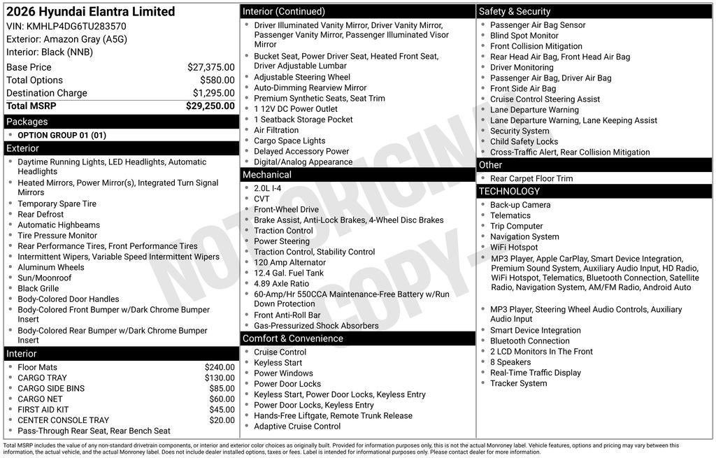 2026 Hyundai ELANTRA Limited
