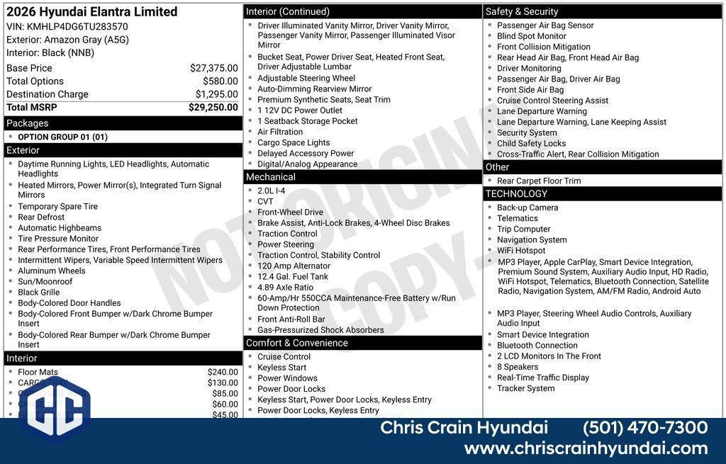 2026 Hyundai ELANTRA Limited