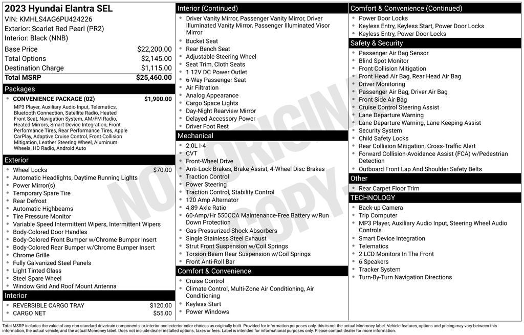 2023 Hyundai ELANTRA SEL