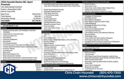 2026 Hyundai ELANTRA SEL Sport