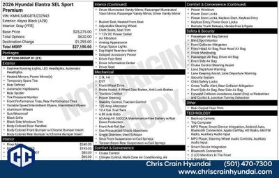 2026 Hyundai ELANTRA SEL Sport