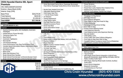 2026 Hyundai ELANTRA SEL Sport