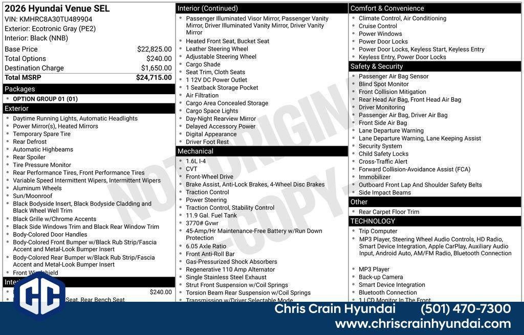 2026 Hyundai VENUE SEL